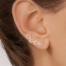Load image into Gallery viewer, 925 Sterling Silver Plated Rose Gold Simple Cute Dog Paw Earrings