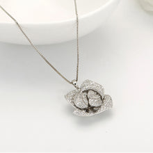 Load image into Gallery viewer, Fashion Romantic Rose Pendant with Cubic Zirconia and Necklace