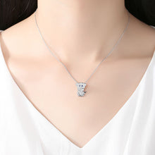 Load image into Gallery viewer, Simple and Cute Dog Pendant with Cubic Zirconia and Necklace