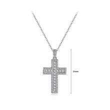 Load image into Gallery viewer, Fashion Classic Cross Pendant with Cubic Zirconia and Necklace