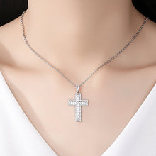 Load image into Gallery viewer, Fashion Classic Cross Pendant with Cubic Zirconia and Necklace