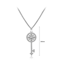 Load image into Gallery viewer, Fashion and Elegant Pattern Key Pendant with Cubic Zirconia and Necklace