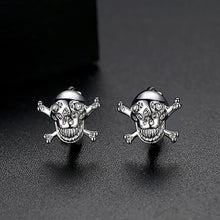 Load image into Gallery viewer, Simple Personality Skull Earrings with Cubic Zirconia