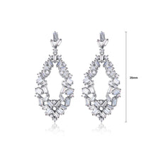 Load image into Gallery viewer, Simple and Fashion Geometric Hollow Water Drop-shaped Earrings with Cubic Zirconia