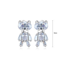 Load image into Gallery viewer, Fashion Cute Bear Stud Earrings with Cubic Zirconia