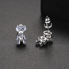 Load image into Gallery viewer, Fashion Cute Bear Stud Earrings with Cubic Zirconia