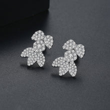 Load image into Gallery viewer, Simple Bright Geometric Earrings with Cubic Zirconia