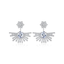 Load image into Gallery viewer, Fashion Bright Geometric Fan Earrings with Cubic Zirconia