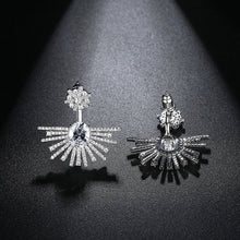 Load image into Gallery viewer, Fashion Bright Geometric Fan Earrings with Cubic Zirconia