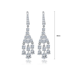 Fashion and Elegant Geometric Earrings with Cubic Zirconia