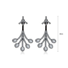 Load image into Gallery viewer, Simple Fashion Plated Black Geometric Earrings with Cubic Zirconia