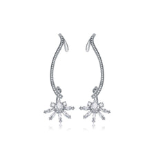 Load image into Gallery viewer, Simple and Fashion Geometric Flower Earrings with Cubic Zirconia