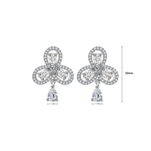 Load image into Gallery viewer, Elegant and Fashion Three-leafed Clover Earrings with Cubic Zirconia
