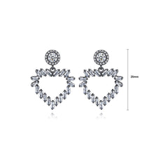 Load image into Gallery viewer, Simple and Romantic Hollow Heart-shaped Earrings with Cubic Zirconia