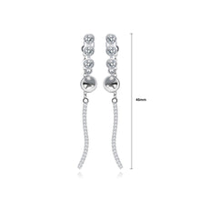 Load image into Gallery viewer, Simple and Fashion Geometric Bell Round Bead Tassel Earrings with Cubic Zirconia
