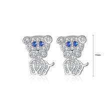 Load image into Gallery viewer, Simple and Cute Dog Stud Earrings with Cubic Zirconia