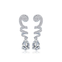 Load image into Gallery viewer, Fashion and Elegant Rotating Water Drop-shaped Earrings with Cubic Zirconia