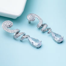 Load image into Gallery viewer, Fashion and Elegant Rotating Water Drop-shaped Earrings with Cubic Zirconia