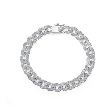 Fashion and Elegant Geometric Circle Cubic Zirconia Bracelet 17cm