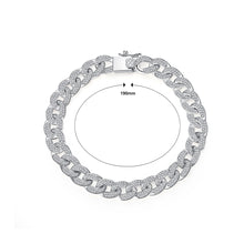 Load image into Gallery viewer, Fashion and Elegant Geometric Circle Cubic Zirconia Bracelet 19cm