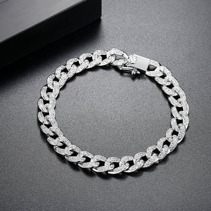 Fashion and Elegant Geometric Circle Cubic Zirconia Bracelet 19cm