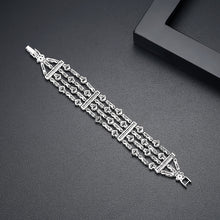 Load image into Gallery viewer, Fashion and Elegant Geometric Texture Bracelet with Cubic Zirconia