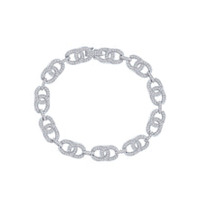 Load image into Gallery viewer, Fashion and Elegant Geometric Double Round Bracelet with Cubic Zirconia 19cm