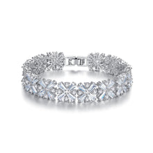 Load image into Gallery viewer, Elegant and Bright Cross Cubic Zirconia Bracelet 19cm