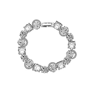 Fashion and Elegant Geometric Bracelet with Cubic Zirconia 17cm