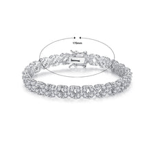Load image into Gallery viewer, Fashion and Elegant Flower Bracelet with Cubic Zirconia 17cm