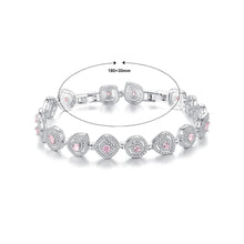 Load image into Gallery viewer, Fashion and Elegant Geometric Bracelet with Pink Cubic Zirconia