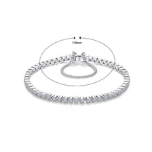 Load image into Gallery viewer, Simple Temperament Geometric Round Bead Cubic Zirconia Bracelet 17cm