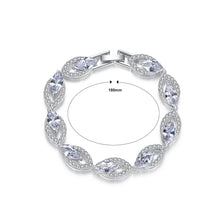 Load image into Gallery viewer, Fashion and Elegant Geometric Bracelet with Cubic Zirconia 18cm
