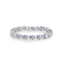 Load image into Gallery viewer, Simple Bright Heart-shaped Cubic Zirconia Bracelet 17cm