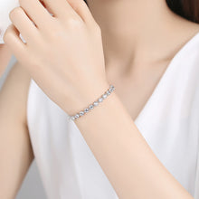 Load image into Gallery viewer, Simple and Fashion Geometric Round Cubic Zirconia Bracelet 19cm