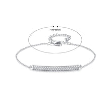 Load image into Gallery viewer, Simple Temperament Geometric Rectangular Bracelet with Cubic Zirconia