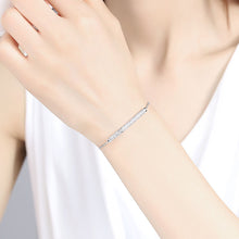Load image into Gallery viewer, Simple Temperament Geometric Rectangular Bracelet with Cubic Zirconia