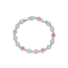 Load image into Gallery viewer, Simple Fashion Geometric Round Color Cubic Zirconia Bracelet