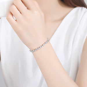 Simple and Creative Geometric V-shaped Bracelet with Cubic Zirconia