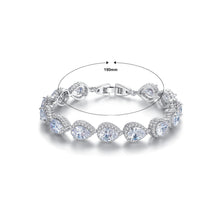 Load image into Gallery viewer, Fashion and Elegant Geometric Water Drop Shaped Bracelet with Cubic Zirconia 19cm