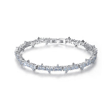 Load image into Gallery viewer, Simple and Fashionable Geometric Cubic Zirconia Bracelet 17cm