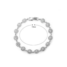 Load image into Gallery viewer, Simple and Fashion Flower Cubic Zirconia Bracelet 17cm