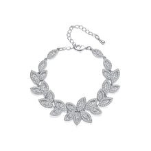 Load image into Gallery viewer, Fashion Temperament Leaf Bracelet with Cubic Zirconia