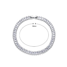 Load image into Gallery viewer, Simple Temperament Short Geometric Rectangular Cubic Zirconia Bracelet 16cm