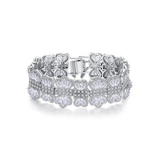 Load image into Gallery viewer, Fashion and Elegant Geometric Pattern Bracelet with Cubic Zirconia 17cm