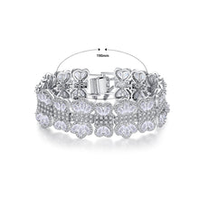 Load image into Gallery viewer, Fashion and Elegant Geometric Pattern Bracelet with Cubic Zirconia 19cm