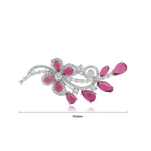 Load image into Gallery viewer, Fashion Simple Butterfly Brooch with Red Cubic Zirconia