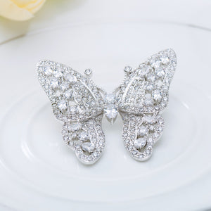 Elegant and Fashion Butterfly Brooch with Cubic Zirconia