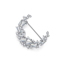 Load image into Gallery viewer, Fashionable Personality Moon Brooch with Cubic Zirconia