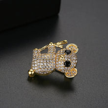 Load image into Gallery viewer, Simple and Cute Plated Gold Koala Brooch with Cubic Zirconia